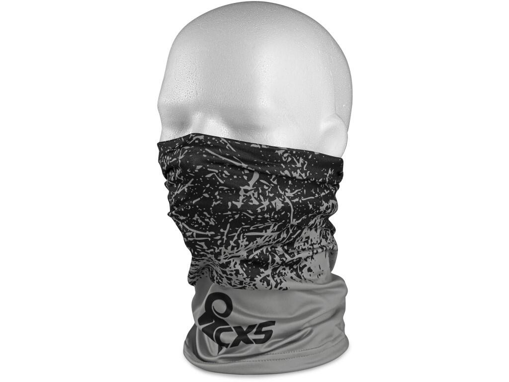 Multifunkční šátek Canis CXS LORY, 23x45 - černá / šedá