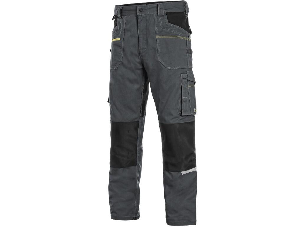 Pánské pracovní kalhoty Canis CXS STRETCH - šedá tmavá / černá