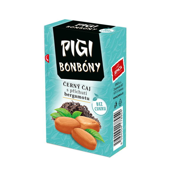 PIGI bonbony Černý čaj, 38 g