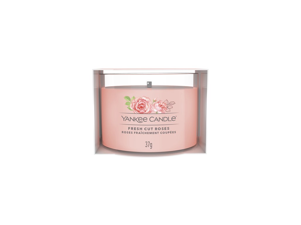 Svíčka Yankee Candle Votiv ve skle - Fresh Cut Roses