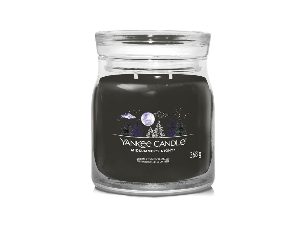 Svíčka Yankee Candle Signature, sklo střední, 2 knoty - Midsummer's Night