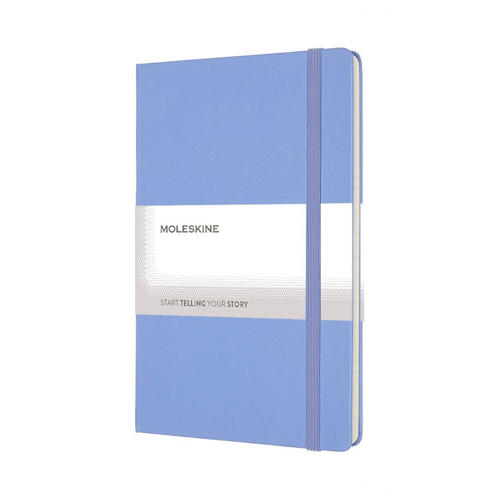 Linkovaný zápisník v pevných deskách Moleskine, cca A5, 240 str - modrá