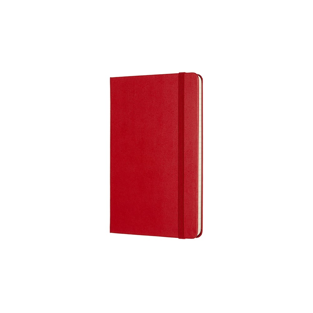 Linkovaný zápisník v pevných deskách Moleskine, cca B6, 208 str - červená