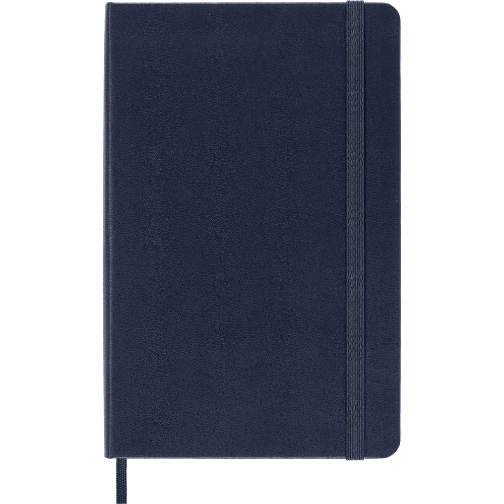 Linkovaný zápisník v pevných deskách Moleskine, cca B6, 208 str - tmavě modrá