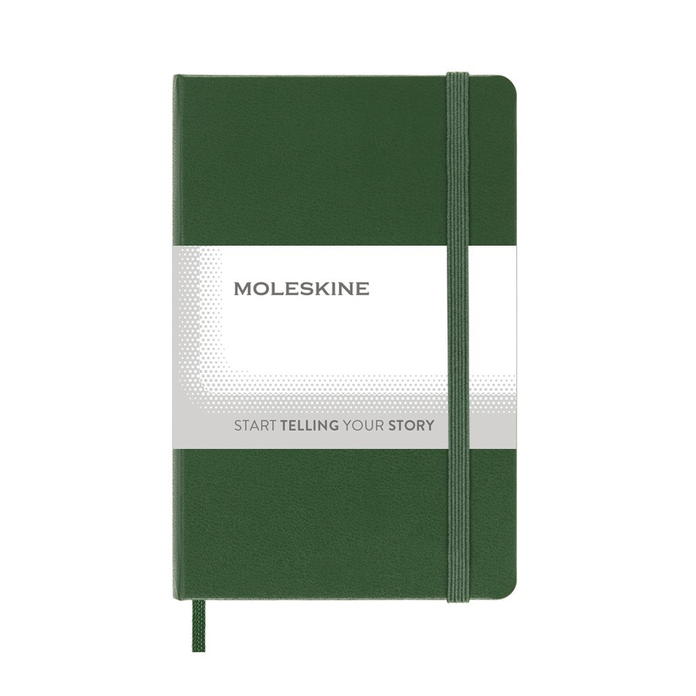 Čistý zápisník v pevných deskách Moleskine, cca A6, 192 str - khaki