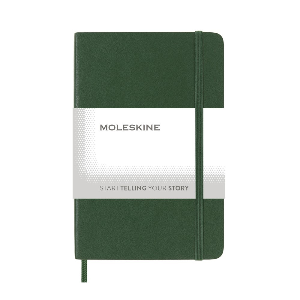 Linkovaný zápisník v měkkých deskách Moleskine, cca A6, 192 str - khaki
