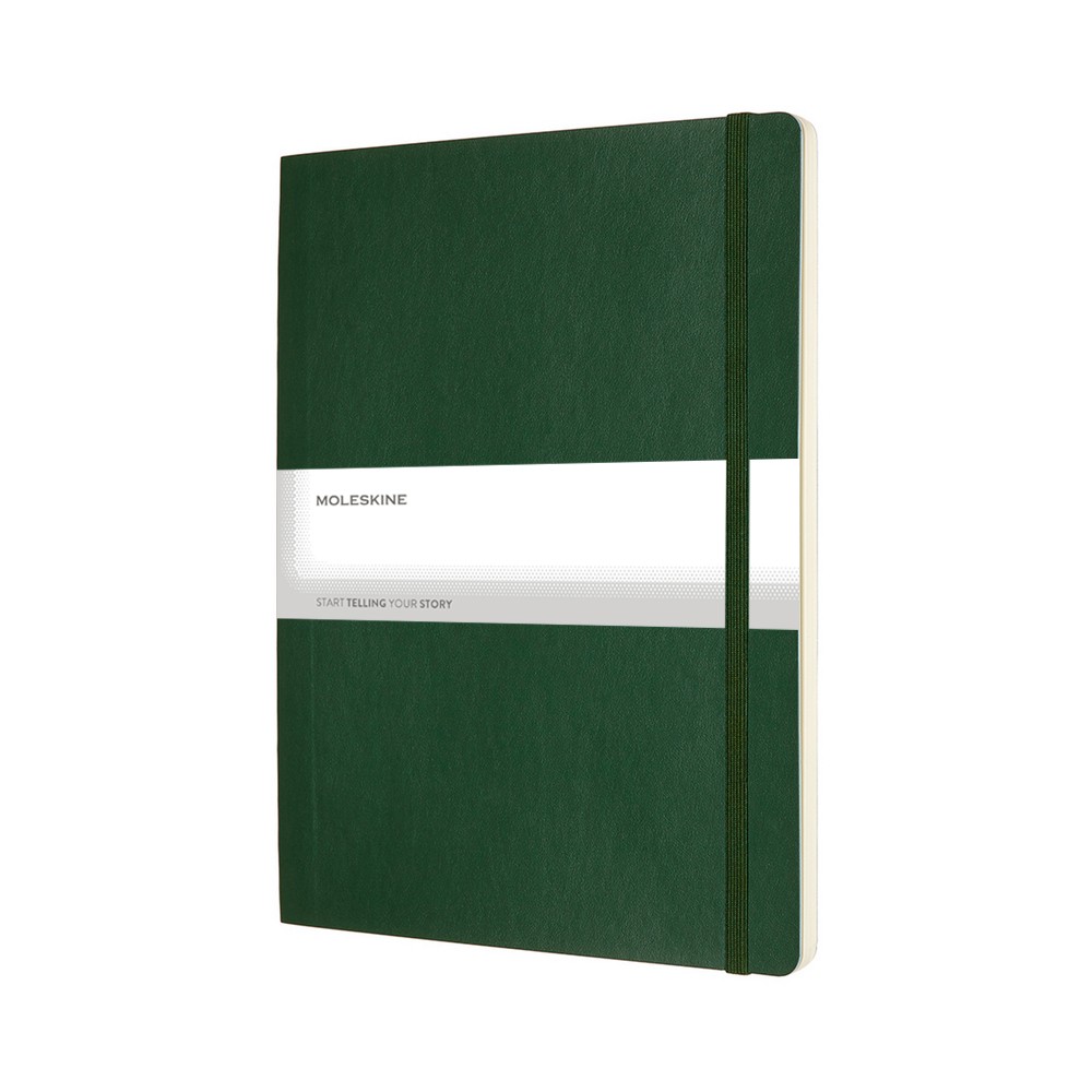Čistý zápisník v měkkých deskách Moleskine, cca B5, 192 str - khaki