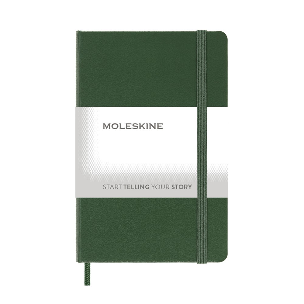 Linkovaný zápisník v pevných deskách Moleskine, cca A6, 192 str - khaki