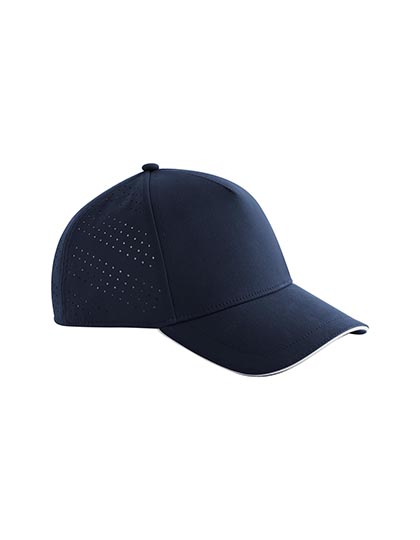 Pětipanelová kšiltovka Beechfield Accelerate Cap - Navy, White, One Size