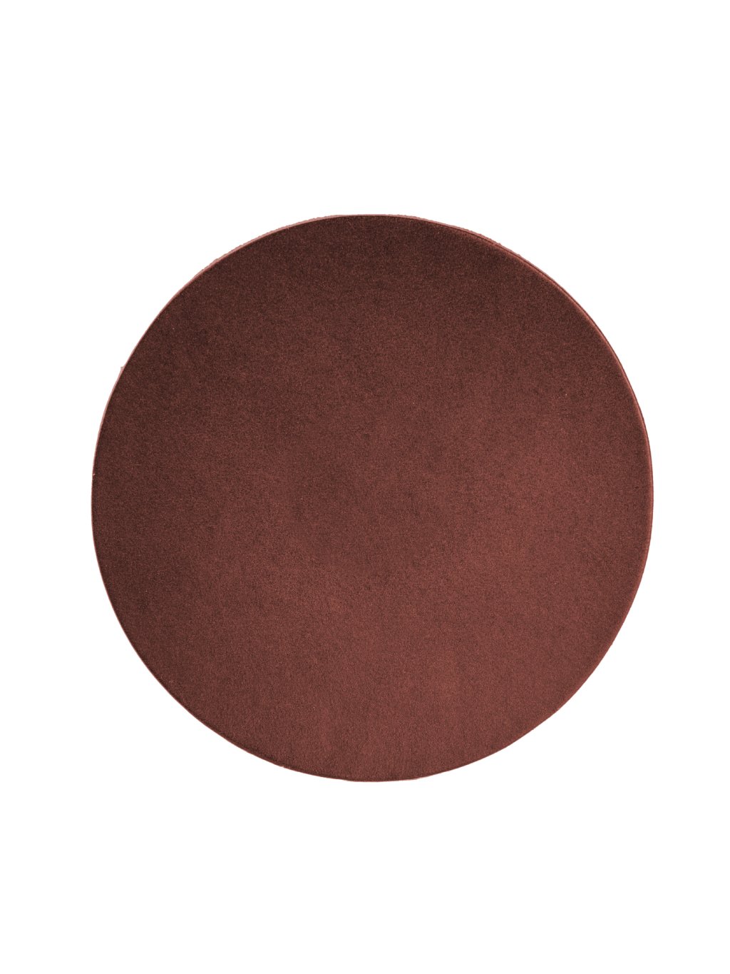 Kožený kruhový podtácek - hnědá