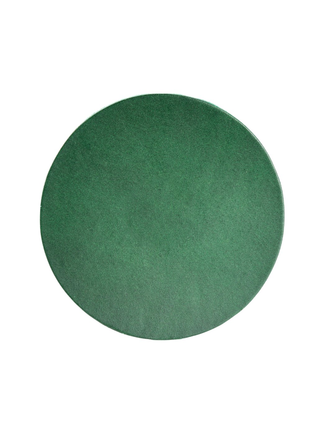 Kožený kruhový podtácek - zelená