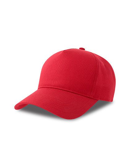 Pětipanelová kšiltovka Atlantis Egon Cap, Red, One Size