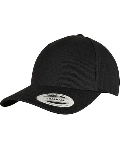 Pětipanelová kšiltovka Flexfit YP Classics 5-Panel Premium Curved Visor Snapback Cap, Black, One Size