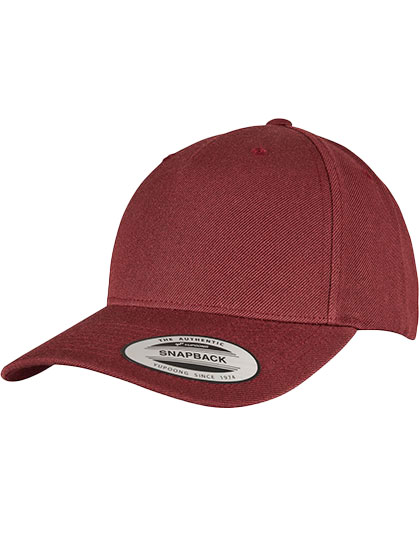 Pětipanelová kšiltovka Flexfit YP Classics 5-Panel Premium Curved Visor Snapback Cap, Maroon, One Size