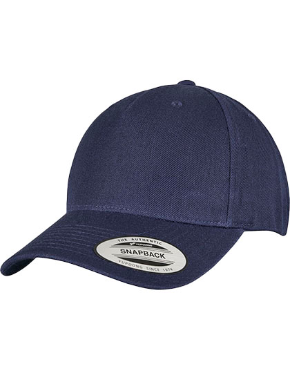 Pětipanelová kšiltovka Flexfit YP Classics 5-Panel Premium Curved Visor Snapback Cap, Navy, One Size