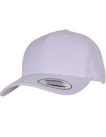 Pětipanelová kšiltovka Flexfit YP Classics 5-Panel Premium Curved Visor Snapback Cap, Light Purple, One Size