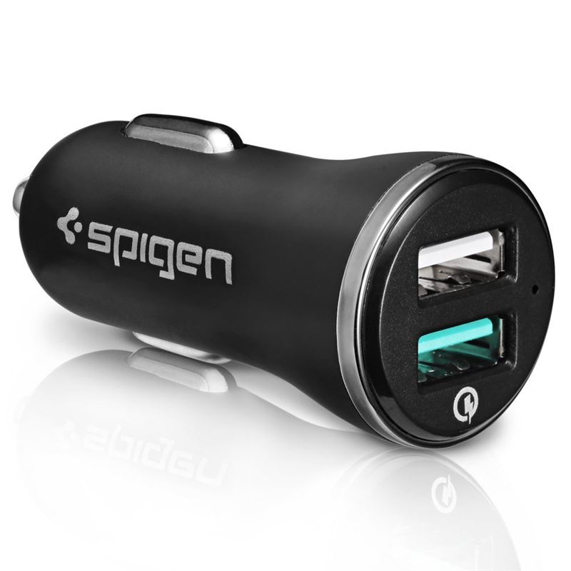 Nabíječka do auta Spigen Car Charger F27QC Quick Charge 3.0 - černá