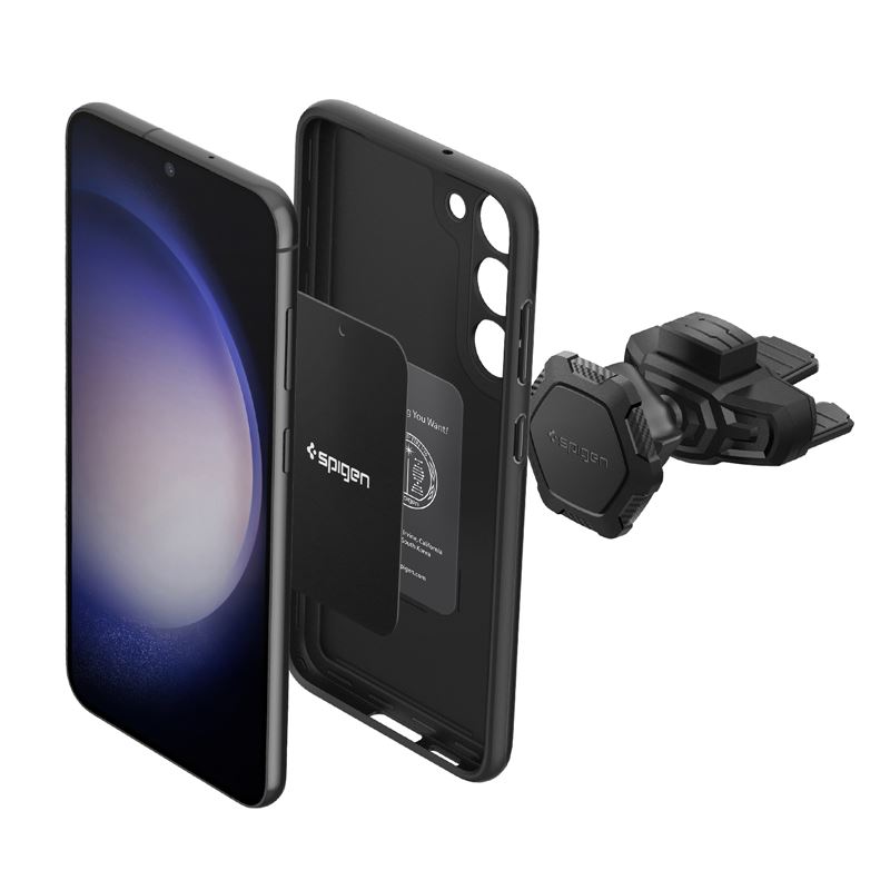 Držák do auta Spigen Car Mount Holder QS24 (CD Slot/Magnetic/Universal Compatibility) - černá
