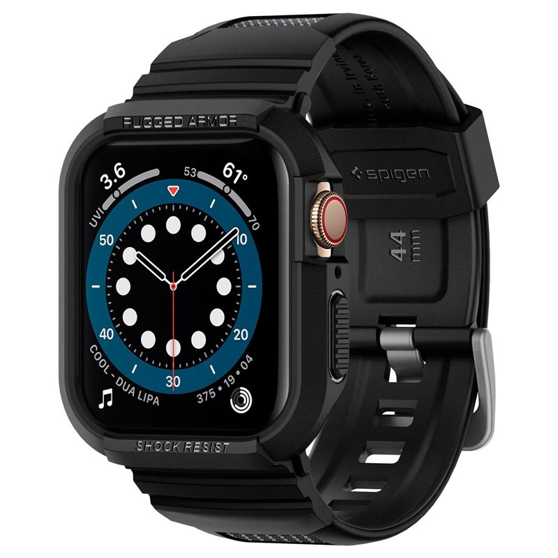 Pásek pro Apple Watch Spigen Rugged Armor Pro, Apple Watch 45mm/44mm - černá