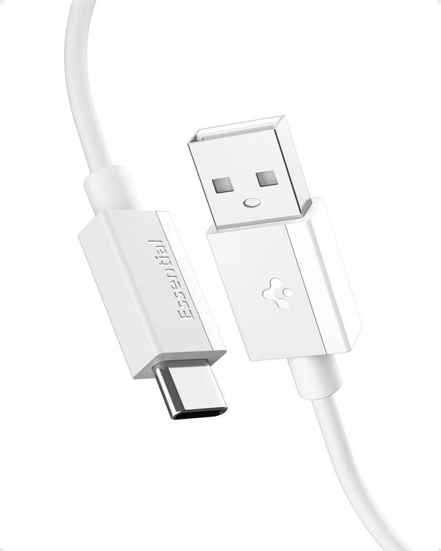 Kabel Spigen Essential USB A to USB C 60W Cable, EB6010AC - bílá