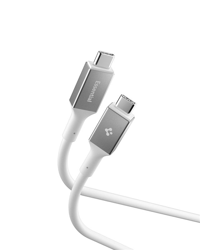 Kabel Spigen Essential USB C to USB C 240W Cable, EB24012CC - bílá