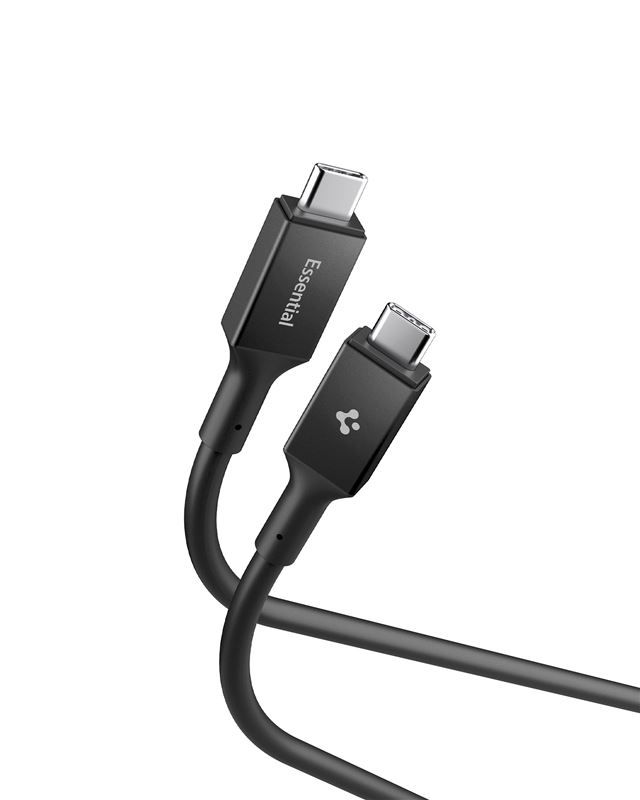 Kabel Spigen Essential USB C to USB C 100W Cable, EB10020CC - černá