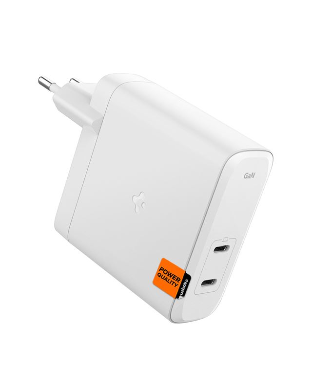 Cestovní adaptér Spigen ArcStation Pro 140W Wall Charger, GaN / 2-Port - bílá