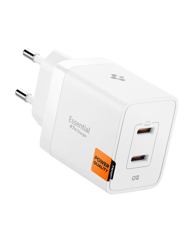 Adaptér Spigen Essential 47W Wall Charger EE472EU - bílá