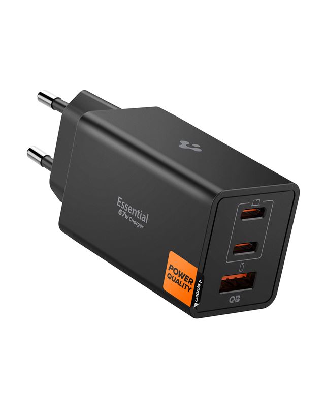 Adaptér Spigen Essential 67W Wall Charger EE673EU - černá