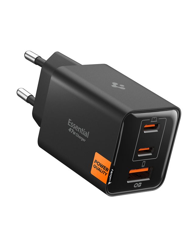 Adaptér Spigen Essential 47W Wall Charger EE473EU - černá