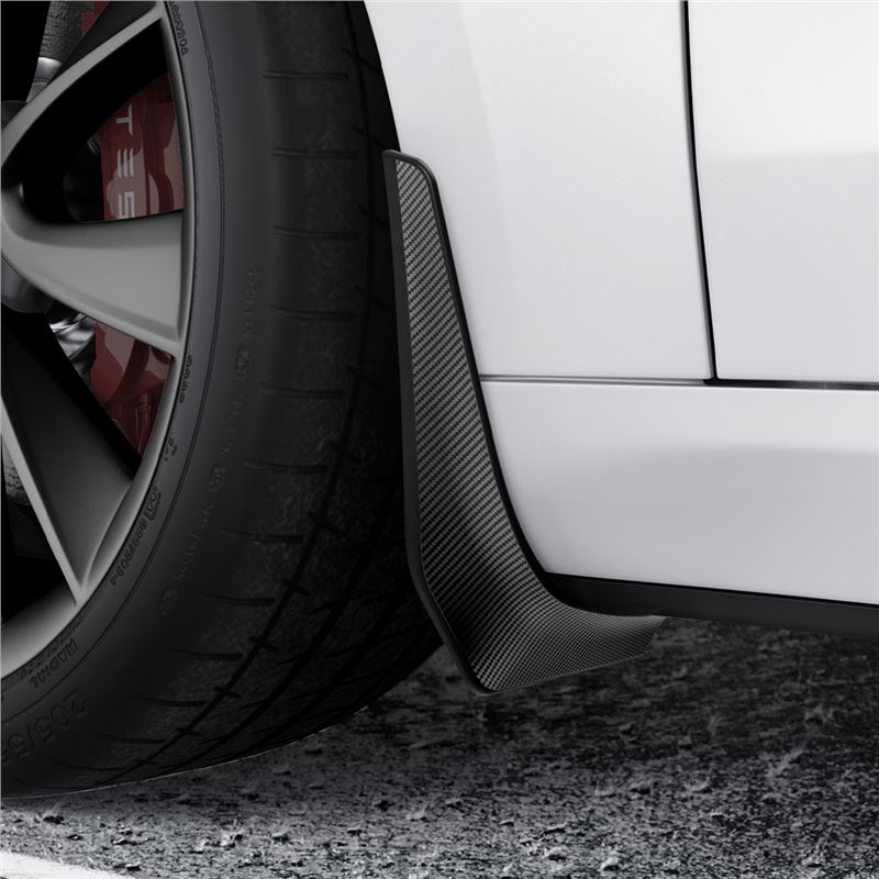 Zástěrky pro Tesla Model 3 Spigen Tesla Mud Flaps, 4 ks - černá