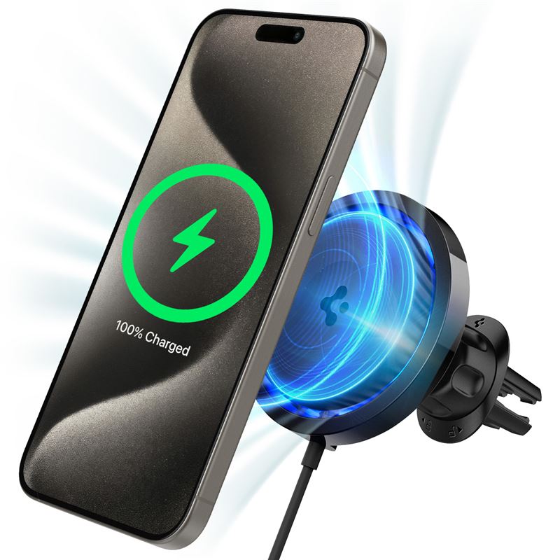 Nabíječka do auta Spigen OneTap Pro 3 Cryomax MagSafe Car Wireless Charger (Air Vent) - černá
