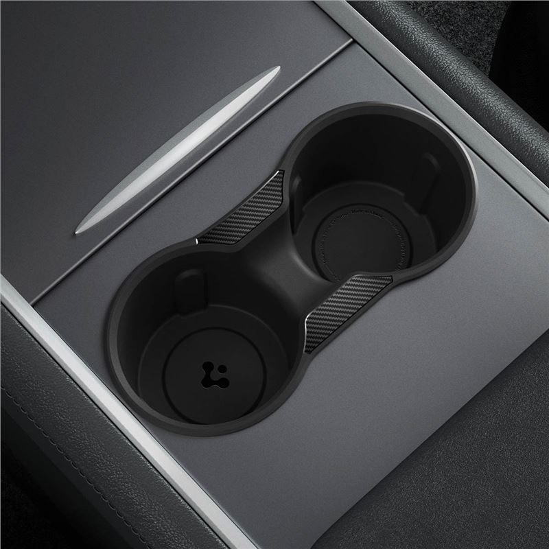 Držák nápojů pro vozy Tesla Model Y/3 Spigen Tesla Center Console Cup Holder Insert Relaxed Grip - šedá