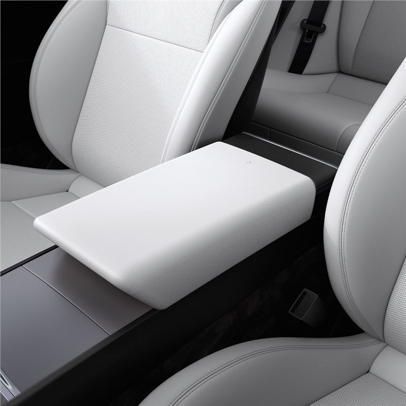 Kryt na loketní opěrku vozů Tesla Spigen Tesla Armrest Cover, Tesla Model 3 2024 - bílá