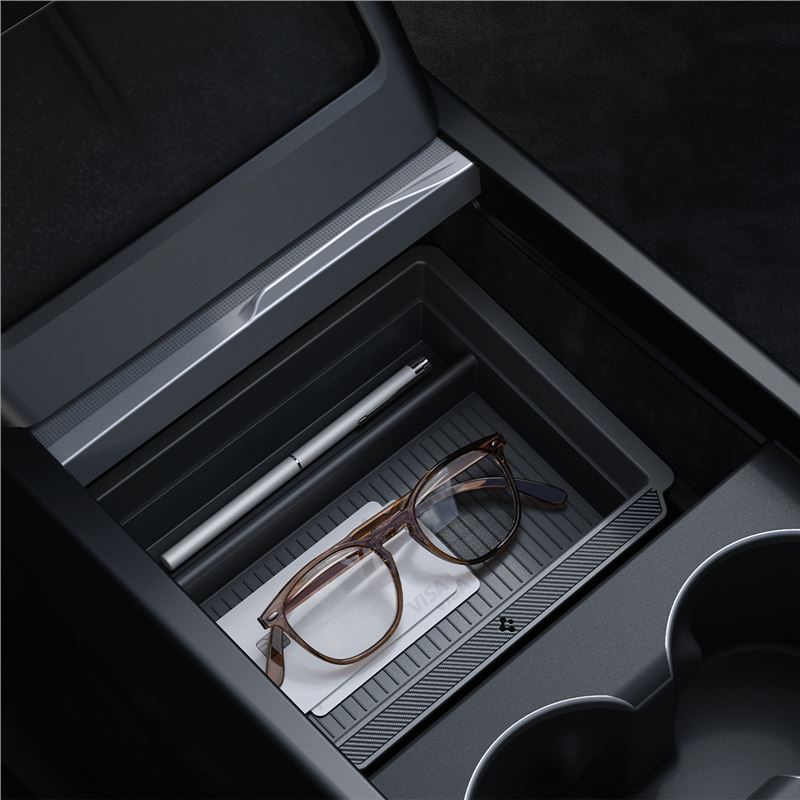 Organizér do vozů Tesla Model 3 2024 Spigen Tesla Sliding Console Organizer (Bottom) - černá