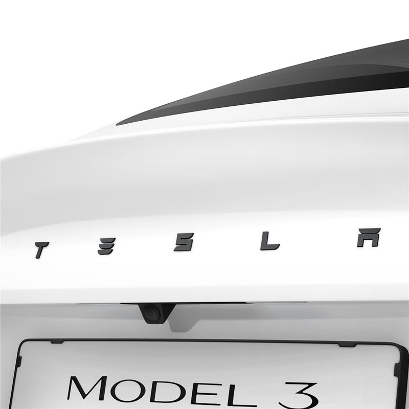 Ochranná fólie na zadní logo vozů Tesla Model 3 2024 Spigen Tesla Rear Emblem Logo Full Cover - černá