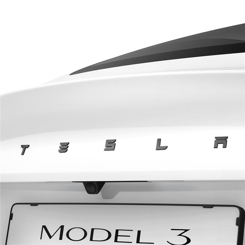 Ochranná fólie na zadní logo vozů Tesla Model 3 2024 Spigen Tesla Rear Emblem Logo Full Cover - šedá