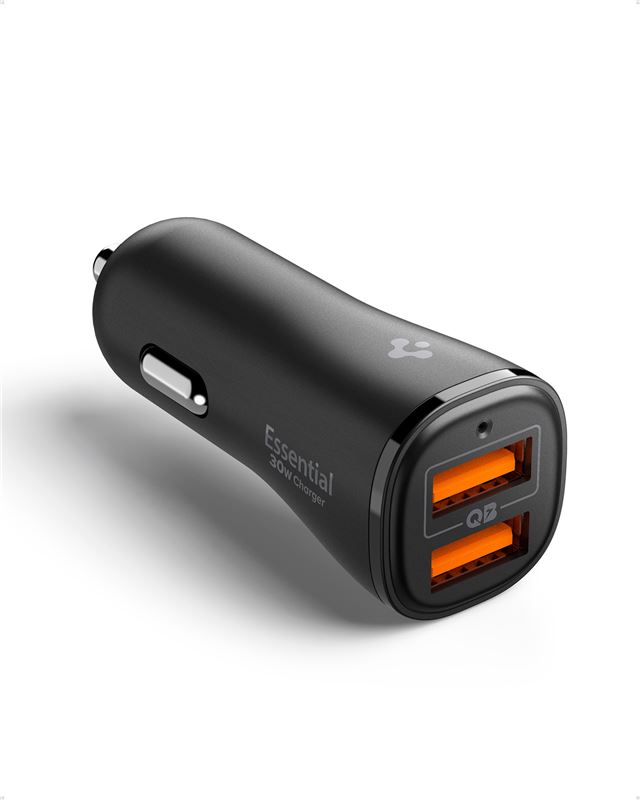 Nabíječka do auta Spigen Essential 30W Car Charger EV302 - černá