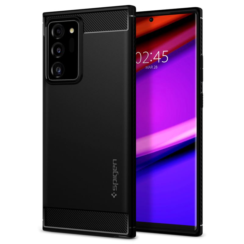 Ochranný kryt pro Samsung Galaxy Note20 Ultra Spigen Rugged Armor - černá