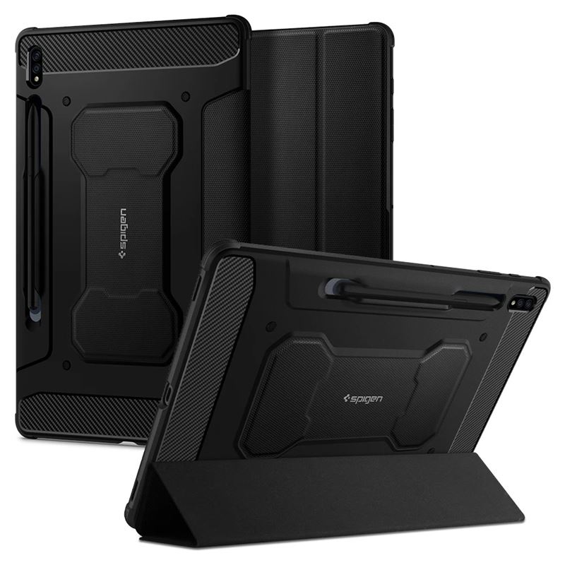 Ochranný kryt pro Samsung Galaxy Tab S7+/S8+ Spigen Rugged Armor Pro - černá