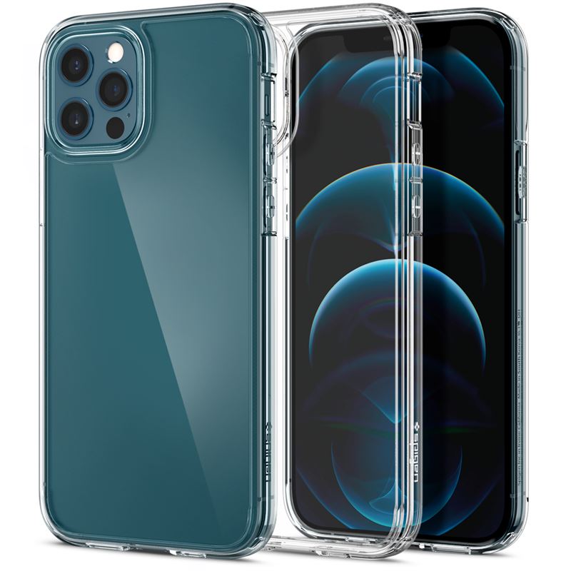 Ochranný kryt pro iPhone 12/Pro Spigen Ultra Hybrid - transparentní