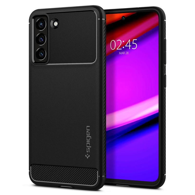 Ochranný kryt pro Samsung Galaxy S21 FE 5G Spigen Rugged Armor - černá