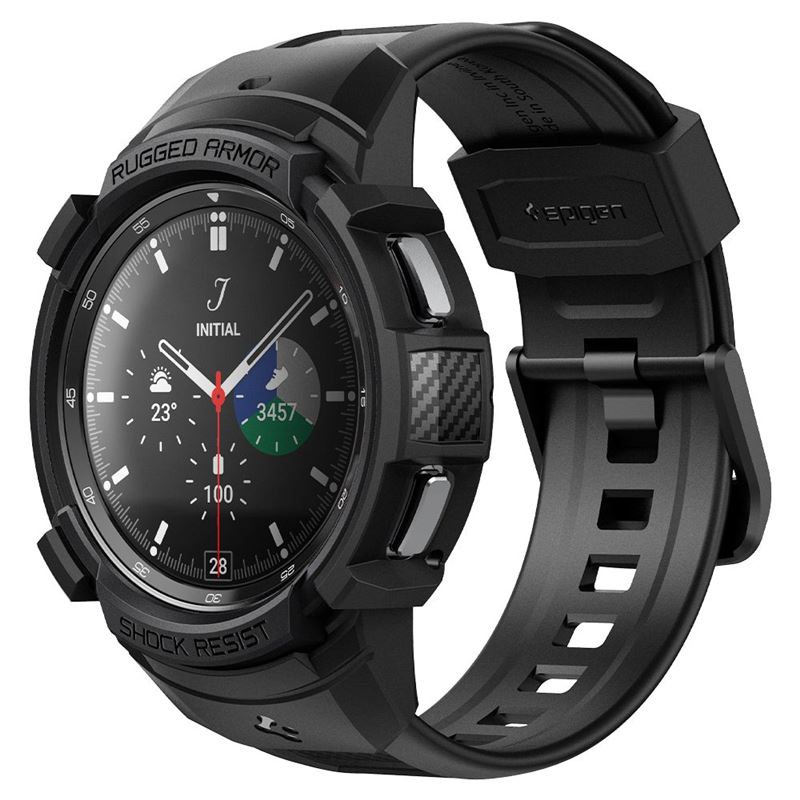 Pásek pro Samsung Galaxy Watch 4 Spigen Rugged Armor Pro, Samsung Galaxy Watch 4 Classic (46mm) - černá