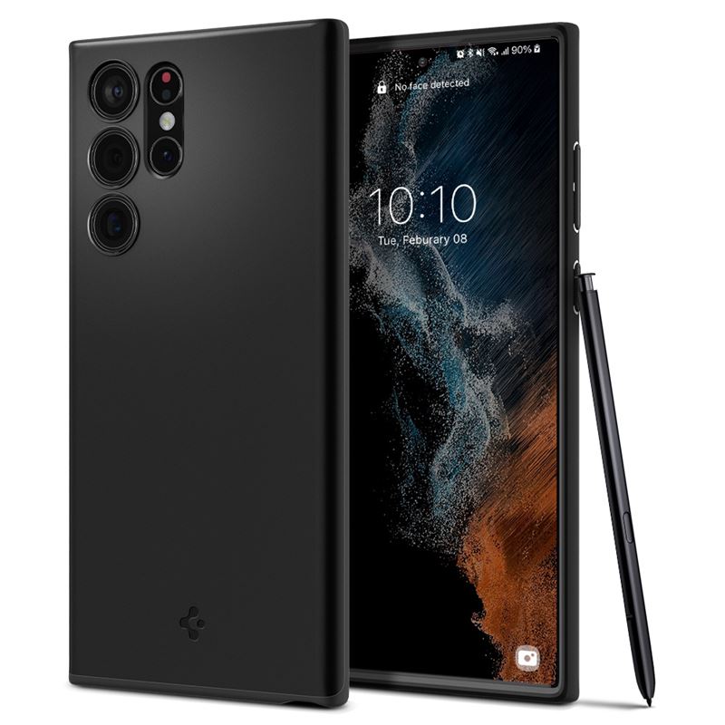 Ochranný kryt pro Samsung Galaxy S22 Ultra Spigen Thin Fit - černá