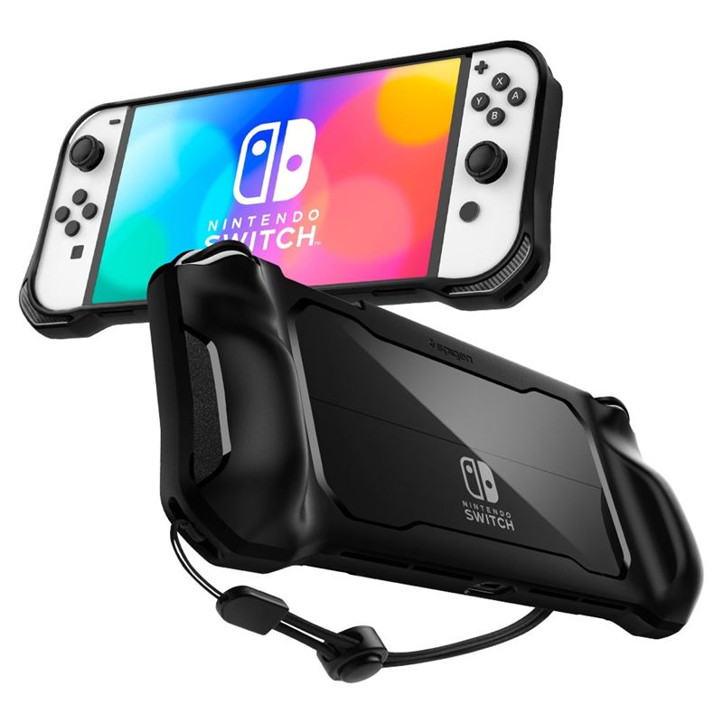 Ochranný kryt pro Nintendo Switch OLED Spigen Rugged Armor - černá
