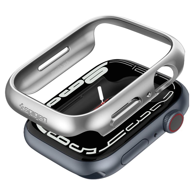Ochranný kryt pro Apple Watch Spigen Thin Fit, Apple Watch 9/8/7 45mm - šedá