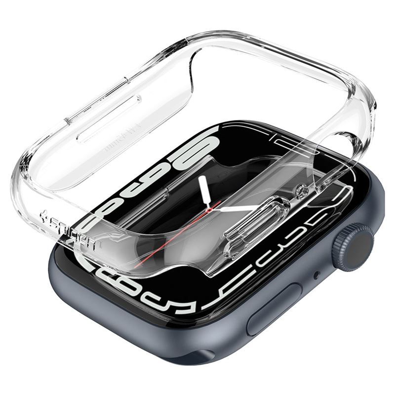 Ochranný kryt pro Apple Watch Spigen Thin Fit, Apple Watch 9/8/7 45mm - transparentní