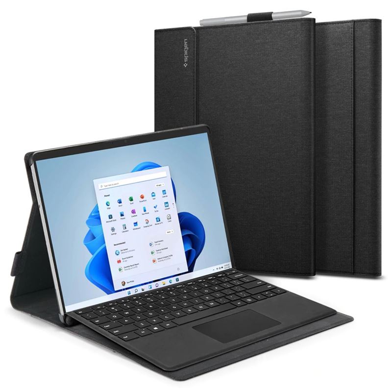 Pouzdro pro Microsoft Surface Pro Spigen Stand Folio, Microsoft Surface Pro 11/10/9/8 - černá