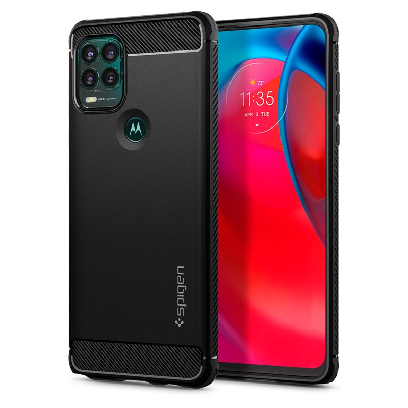 Ochranný kryt pro Motorola Moto G Stylus 5G Spigen Rugged Armor - černá