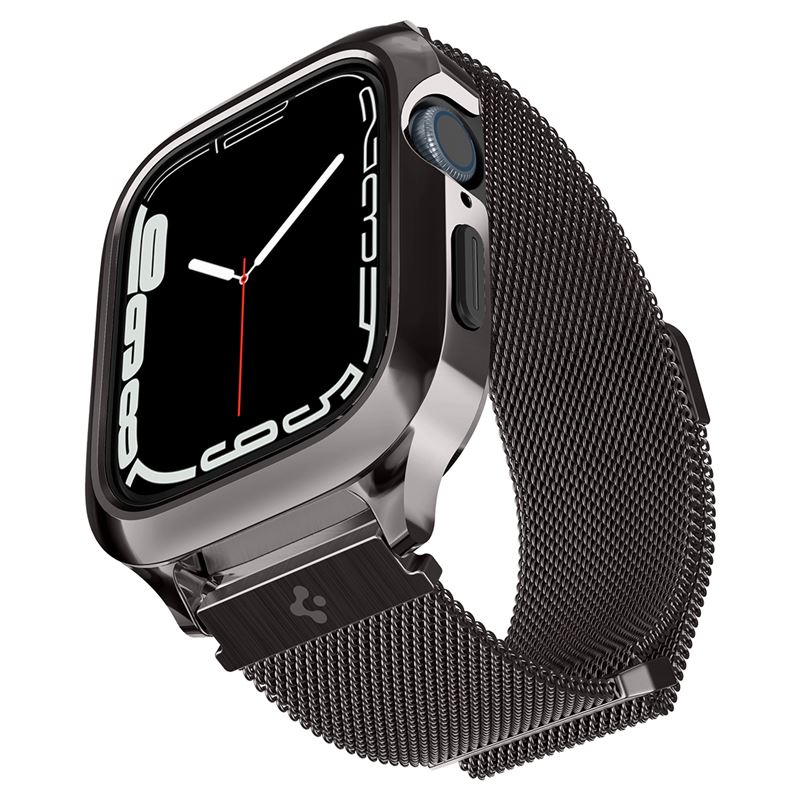 Pásek pro Apple Watch Spigen Metal Fit Pro, Apple Watch 9/8/7 45mm - šedá